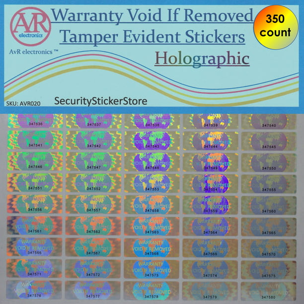 Warranty Void If Removed Security label sticker INDIVIDUAL SERIAL NUMBERED